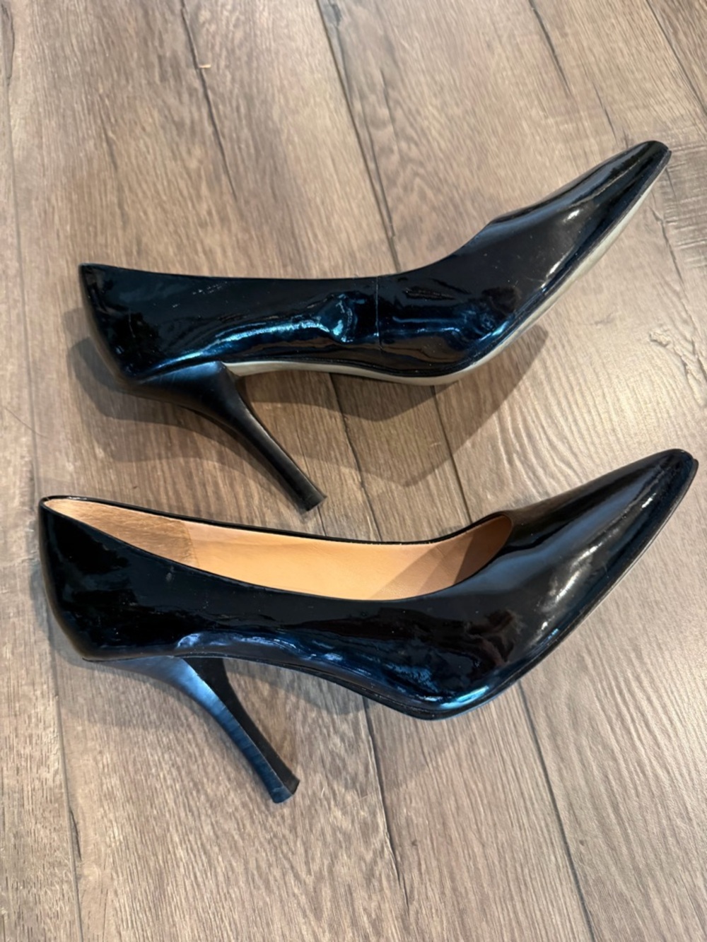 Banana Republic Black Patent Pointed-Toe Stiletto Pumps - Women's